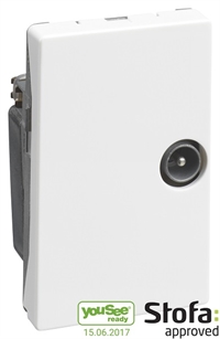 Triax stikdåse<br>TD101E hvid